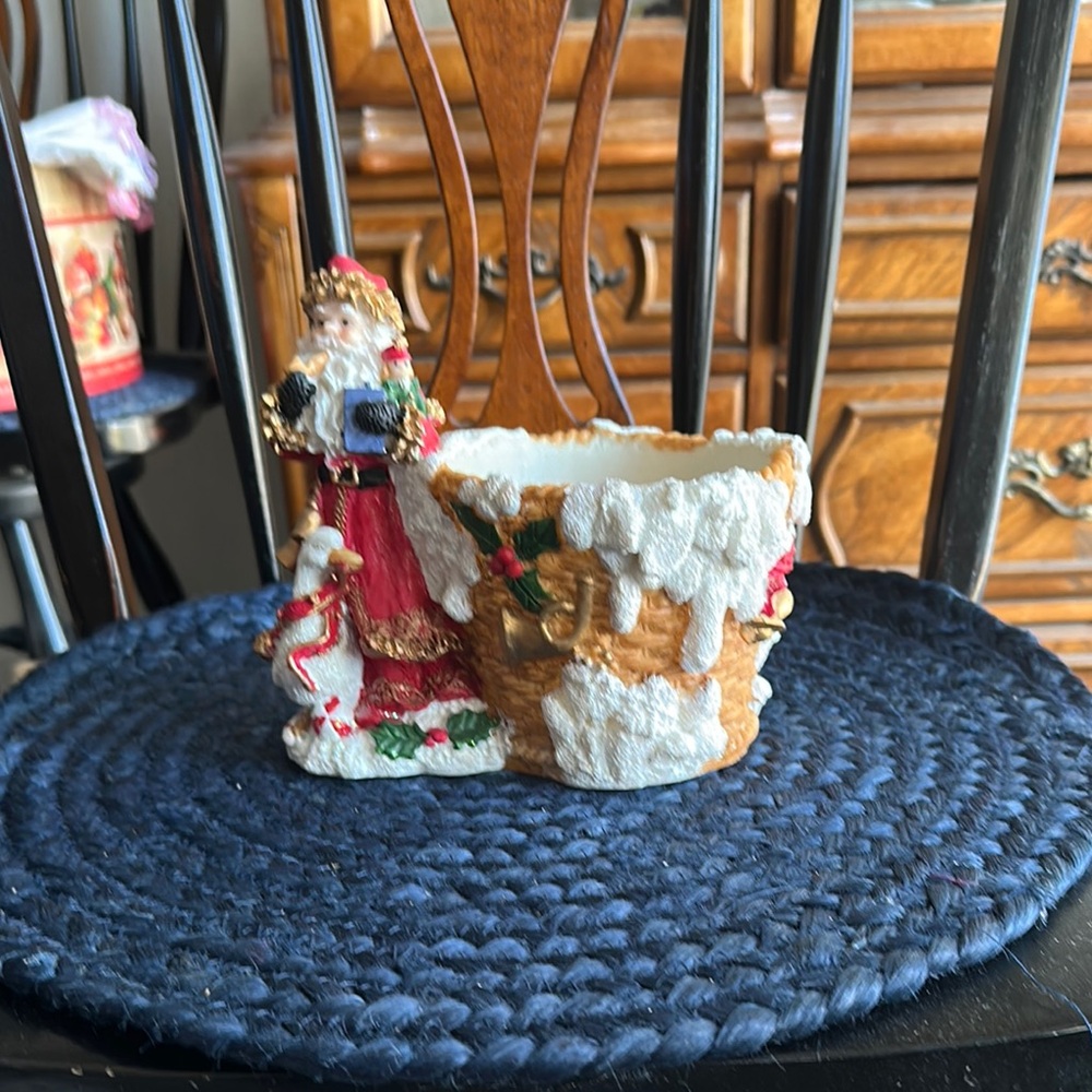 Festive Santa Plant Holder